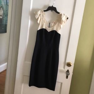 NWT Rebecca Taylor Navy Bustier Combo dress